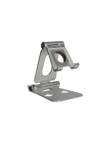 Ksix Soporte escritorio para movil, tablet y smartwatch, Rotación  360°, Material aluminio
