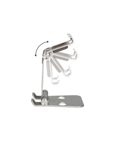 Ksix Soporte escritorio para movil, tablet y smartwatch, Rotación  360°, Material aluminio 2