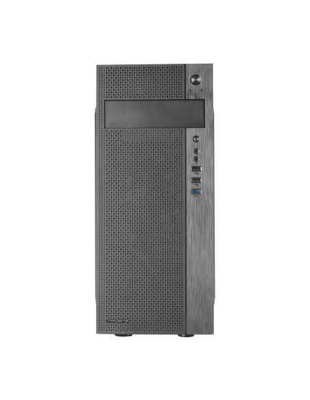Tacens 2FERROX, Caja PC Semitorre ATX, Ventilador Lateral 12cm, Rejilla Frontal, Acero, Negro