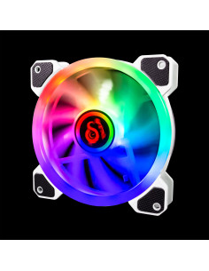 TALIUS Ventilador caja ARGB Iris 16Led 12cm Blanco para caja Cronos 2