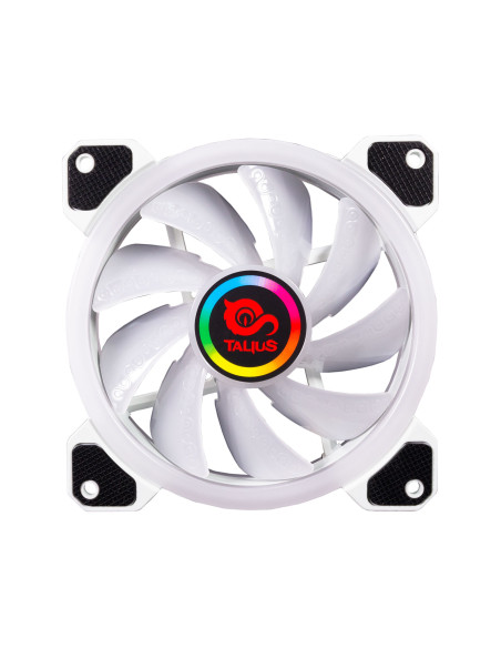 TALIUS Ventilador caja ARGB Iris 16Led 12cm Blanco para caja Cronos