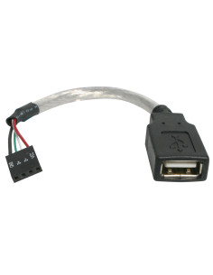 StarTech.com Cable de 15cm Adaptador Extensor USB 2.0 a IDC 4 pines - Conector a Placa Base - Hembra a Hembra
