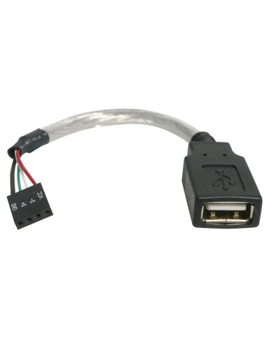 StarTech.com Cable de 15cm Adaptador Extensor USB 2.0 a IDC 4 pines - Conector a Placa Base - Hembra a Hembra