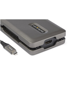 StarTech.com Adaptador Multipuertos USB-C - USB Tipo C a HDMI 2.0 4K a 60Hz - Hub Ladrón USB de 2 Puertos de 10Gbps - con PD de 2