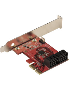 StarTech.com Tarjeta PCIe Controladora SATA de 4 Puertos - Tarjeta de Expansión PCI Express SATA - 6Gbps - Perfil Bajo Completo 2