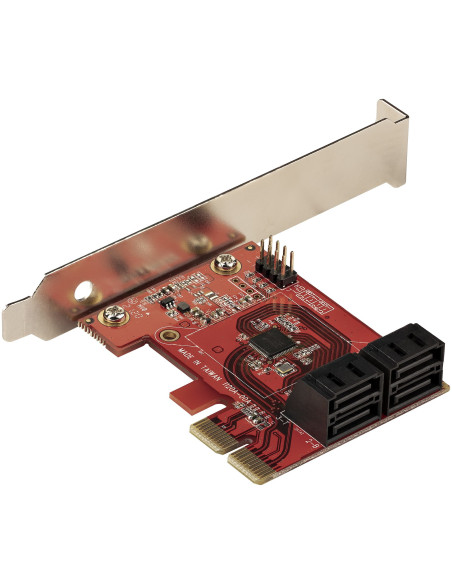 StarTech.com Tarjeta PCIe Controladora SATA de 4 Puertos - Tarjeta de Expansión PCI Express SATA - 6Gbps - Perfil Bajo Completo