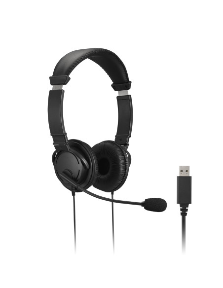 Kensington Auriculares USB-A clásicos con micrófono y control de volumen