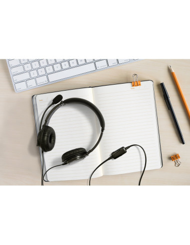 Kensington Auriculares USB-A clásicos con micrófono y control de volumen