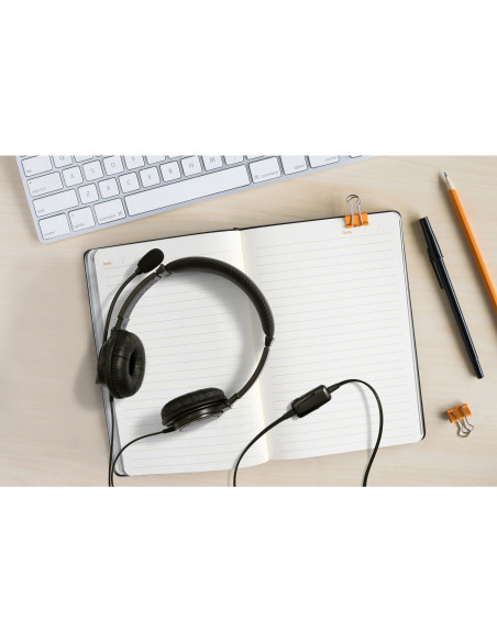 Kensington Auriculares USB-A clásicos con micrófono y control de volumen