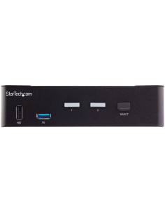 StarTech.com Switch Conmutador KVM de 2 Puertos HDMI 2.0 4K para 1 Monitor - Vídeo de 4K y 60Hz Ultra HD - HDR - Hub Ladrón USB 2