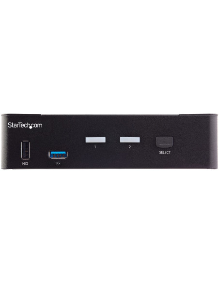 StarTech.com Switch Conmutador KVM de 2 Puertos HDMI 2.0 4K para 1 Monitor - Vídeo de 4K y 60Hz Ultra HD - HDR - Hub Ladrón USB