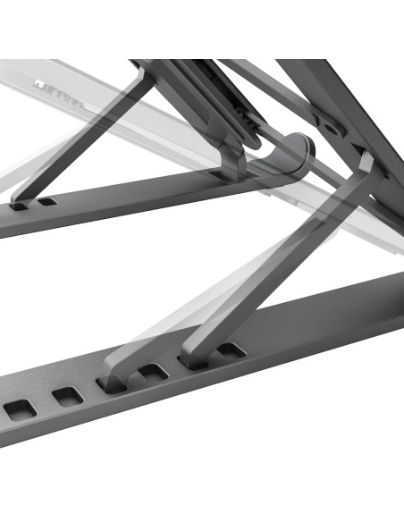 AISENS Soporte De Sobremesa Ajustable Para Portatil   Tablet, Gris Oscuro