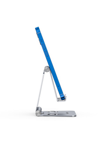AISENS Soporte De Sobremesa Tamaño M Ajustable (2 Pivotes) Para Movil   Tablet, Plata