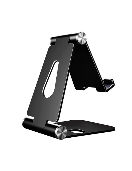 AISENS Soporte De Sobremesa Tamaño M Ajustable (2 Pivotes) Para Movil   Tablet, Negro