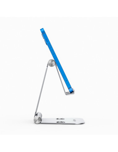 AISENS Soporte De Sobremesa Tamaño XL Ajustable (2 Pivotes) Para Movil   Tablet, Plata