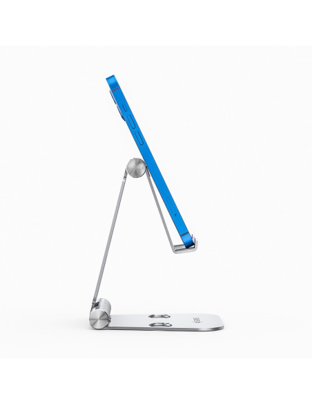 AISENS Soporte De Sobremesa Tamaño XL Ajustable (2 Pivotes) Para Movil   Tablet, Plata