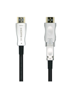 AISENS Cable HDMI V2.0 AOC Desmontable Premium Alta Velocidad   HEC 4k@60Hz 4 4 4 18Gbps, A M-D A M, Negro, 40m
