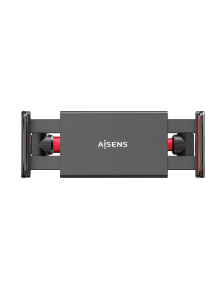 AISENS Soporte Coche Ajustable (1 Pivote) Para Reposacabezas Para Telefono   Tablet, Rojo