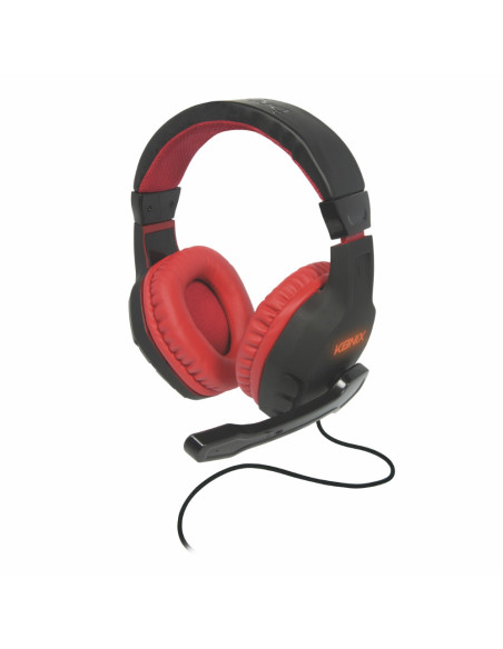 Konix Drakkar 61881187304 auricular y casco Auriculares Alámbrico Diadema Juego Negro, Rojo