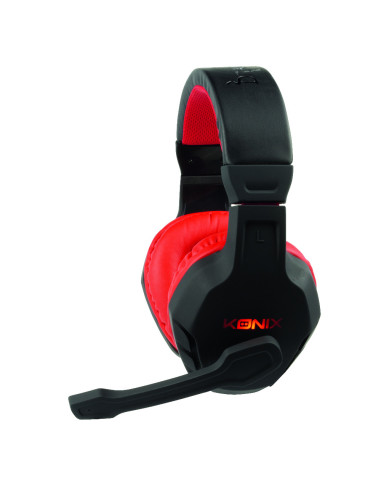 Konix Drakkar 61881187304 auricular y casco Auriculares Alámbrico Diadema Juego Negro, Rojo