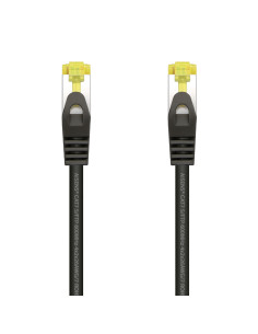 AISENS Cable De Red Latiguillo RJ45 LSZH Cat.7 600 MHz S FTP PIMF AWG26, Negro, 1.0 m