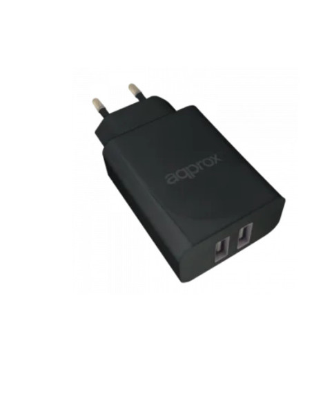 Approx APPUSBWALL24B cargador de dispositivo móvil Universal Negro Corriente alterna Interior
