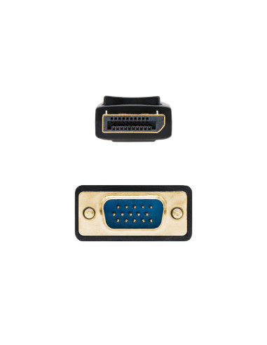 Nanocable Cable Conversor DisplayPort a VGA, DP M - VGA M, Negro, 1 m