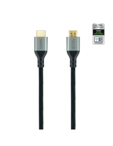 Nanocable Cable HDMI 2.1 Certificado ULTRA HIGH SPEED A M-A M, Negro, 1 m