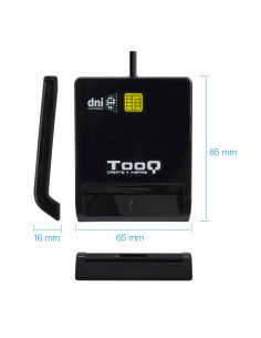 TooQ Lector de Tarjetas Inteligentes DNIe SIM USB-C, Negro 2