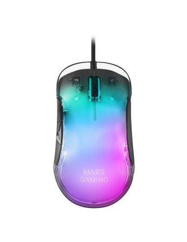 Mars Gaming MMGLOW Ratón, Negro, One size