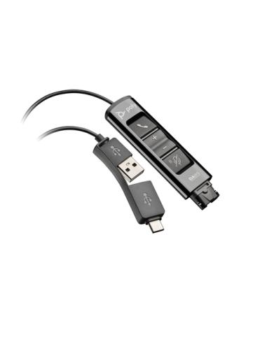 HP Poly Adaptador negro Poly DA85 USB a QD compatible con TAA