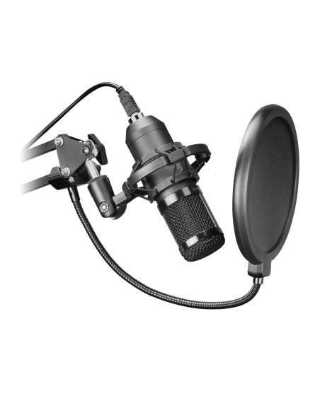 Mars Gaming MMICPRO, Micrófono PC USB, Condensador, Ultra-alta Definición Streamings, ASMR, Negro