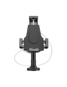AISENS Soporte Antirobo de Sobremesa   Pared Ajustable (1 Pivote) para Tablet, Negro