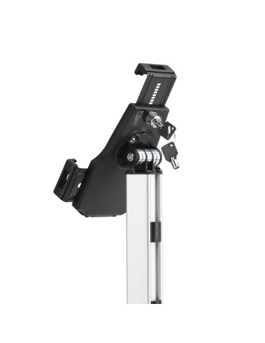 AISENS Soporte Antirobo de Sobremesa Ajustable (1 Pivote) para Tablet, Negro