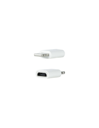 Nanocable Adaptador Lightning a Micro USB, Lightning M-Micro B H Blanco