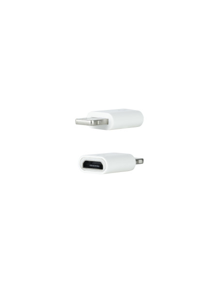 Nanocable Adaptador Lightning a Micro USB, Lightning M-Micro B H Blanco