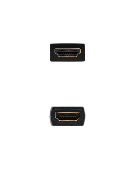 Nanocable Cable HDMI 2.0 Prolongador A M-A H, Negro, 1 m