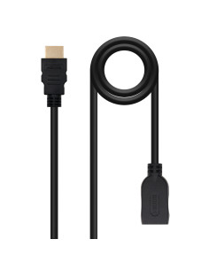 Nanocable Cable HDM 2.0 Prolongador A M-A H, Negro, 2 m