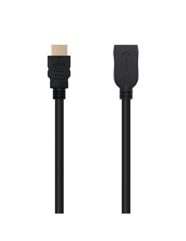 Nanocable Cable HDM 2.0 Prolongador A M-A H, Negro, 2 m