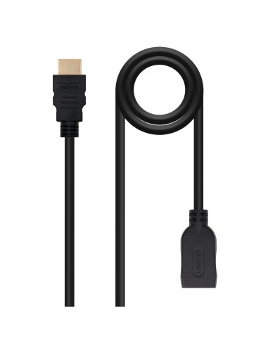 Nanocable Cable HDM 2.0 Prolongador A M-A H, Negro, 3 m