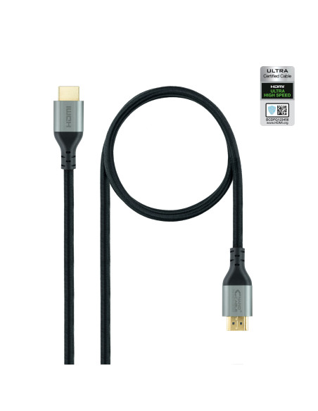 Nanocable Cable HDMI 2.1 Certificado ULTRA HIGH SPEED A M-A M, Negro, 1.5 m