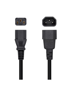 AISENS Cable Alimentación CPU, C13 H-C14 M, Negro, 3.0m 2