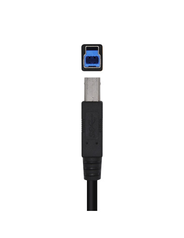 AISENS Cable USB 3.0 Impresora Tipo A M-B M, Negro, 2.0m