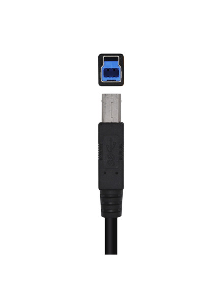 AISENS Cable USB 3.0 Impresora Tipo A M-B M, Negro, 2.0m