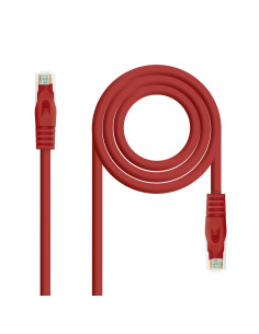 Nanocable Cable de red latiguillo RJ45 LSZH Cat.6A UTP AWG24, Rojo, 3.0m