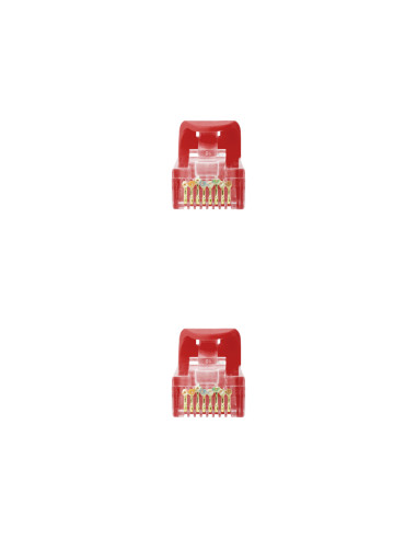 Nanocable Cable de red latiguillo RJ45 LSZH Cat.6A UTP AWG24, Rojo, 3.0m