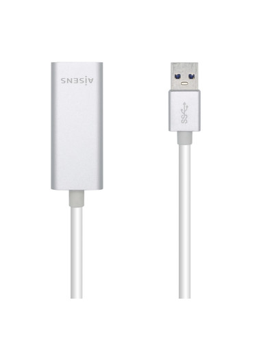 AISENS Conversor USB 3.0 A Ethernet Gigabit 10 100 1000 Mbps, 15 cm