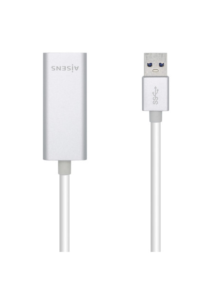 AISENS Conversor USB 3.0 A Ethernet Gigabit 10 100 1000 Mbps, 15 cm