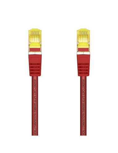AISENS Cable De Red Latiguillo RJ45 LSZH Cat.7 600 MHz S FTP PIMF AWG26, Rojo, 1.0 m