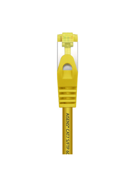 AISENS Cable De Red Latiguillo RJ45 LSZH Cat.7 600 MHz S FTP PIMF AWG26, Amarillo, 2.0 m